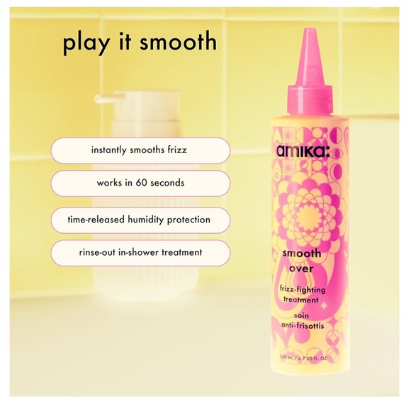 AMIKA FRIZZ FIGHTING TREATMENT SMOOTH OVER IN 6.7 Fl oz NWT - Picture 2 of 6